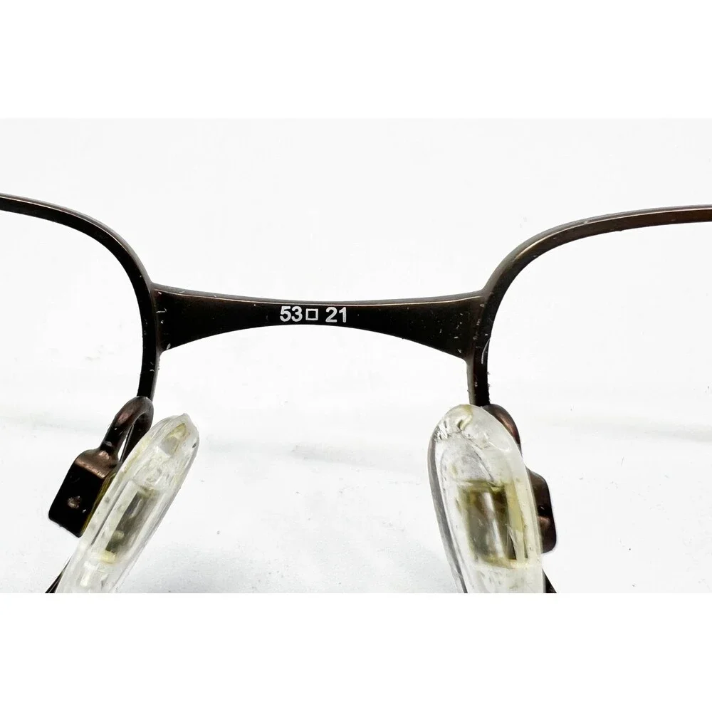 Randolph Hudson Eyeglass Frames Mens Brown Metal Square 53-21-135